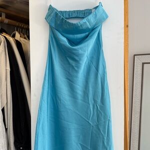 Hello Molly Strapless Turquoise Dress
